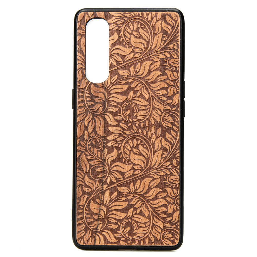 Drewniane Etui OPPO Reno 3 Pro LIŚCIE JABŁOŃ (1)