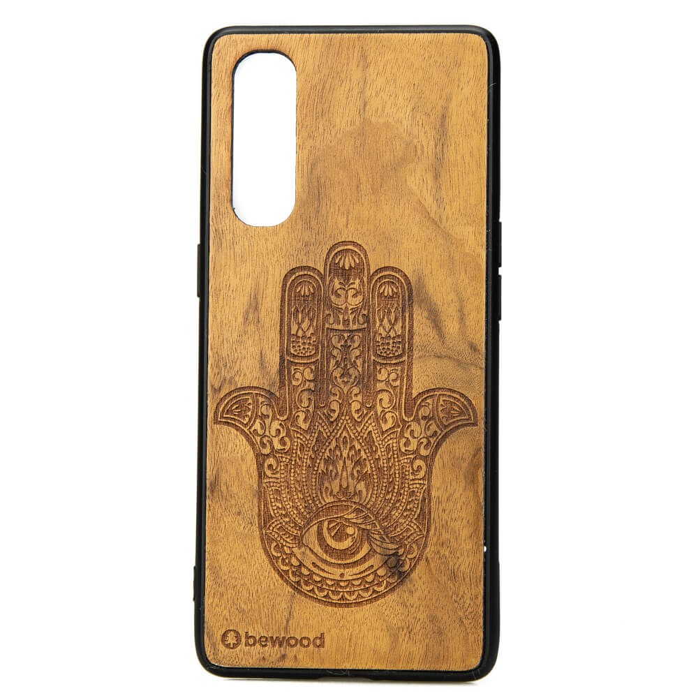Drewniane Etui OPPO Reno 3 Pro HAMSA IMBUIA (1)