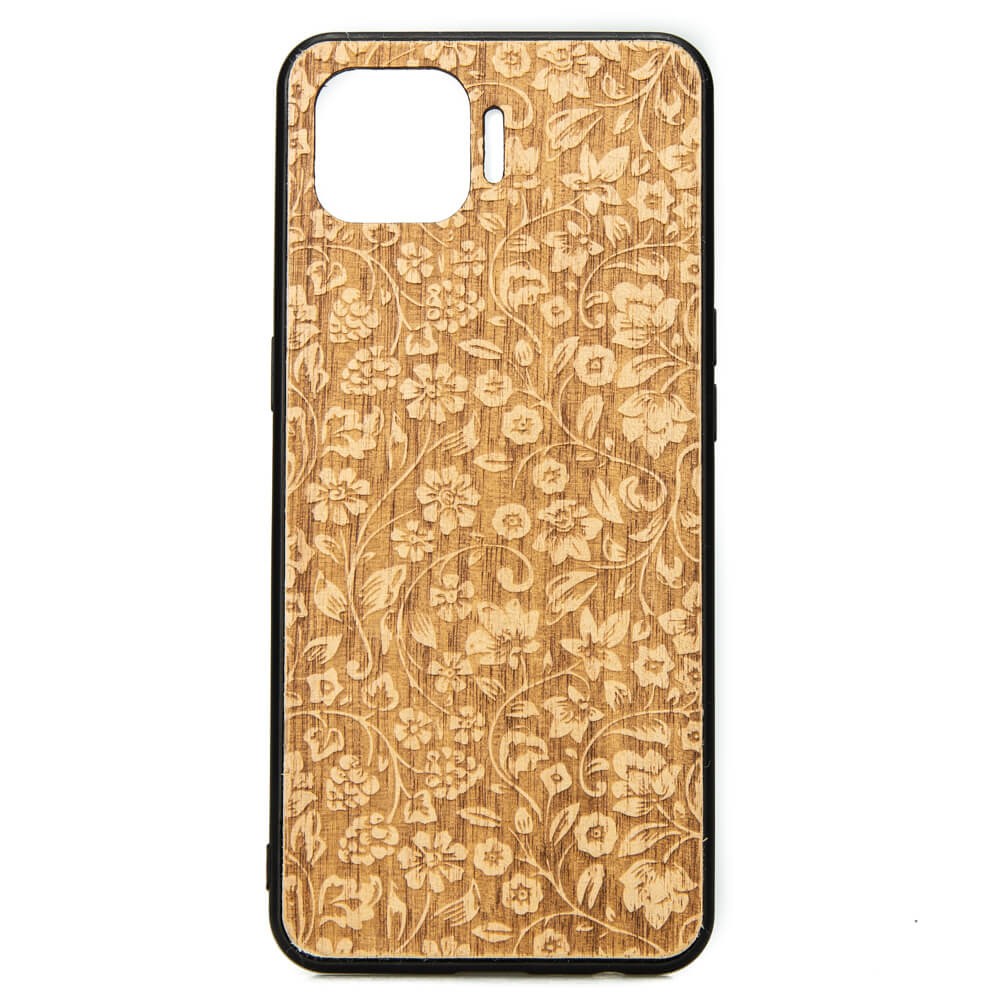 Drewniane Etui OPPO Reno 4 Lite KWIATY POLNE ANIEGRE (1)