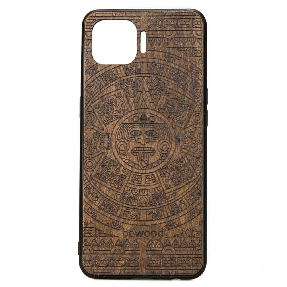 Drewniane Etui OPPO Reno 4 Lite KALENDARZ AZTECKI ZIRICOTE (1)