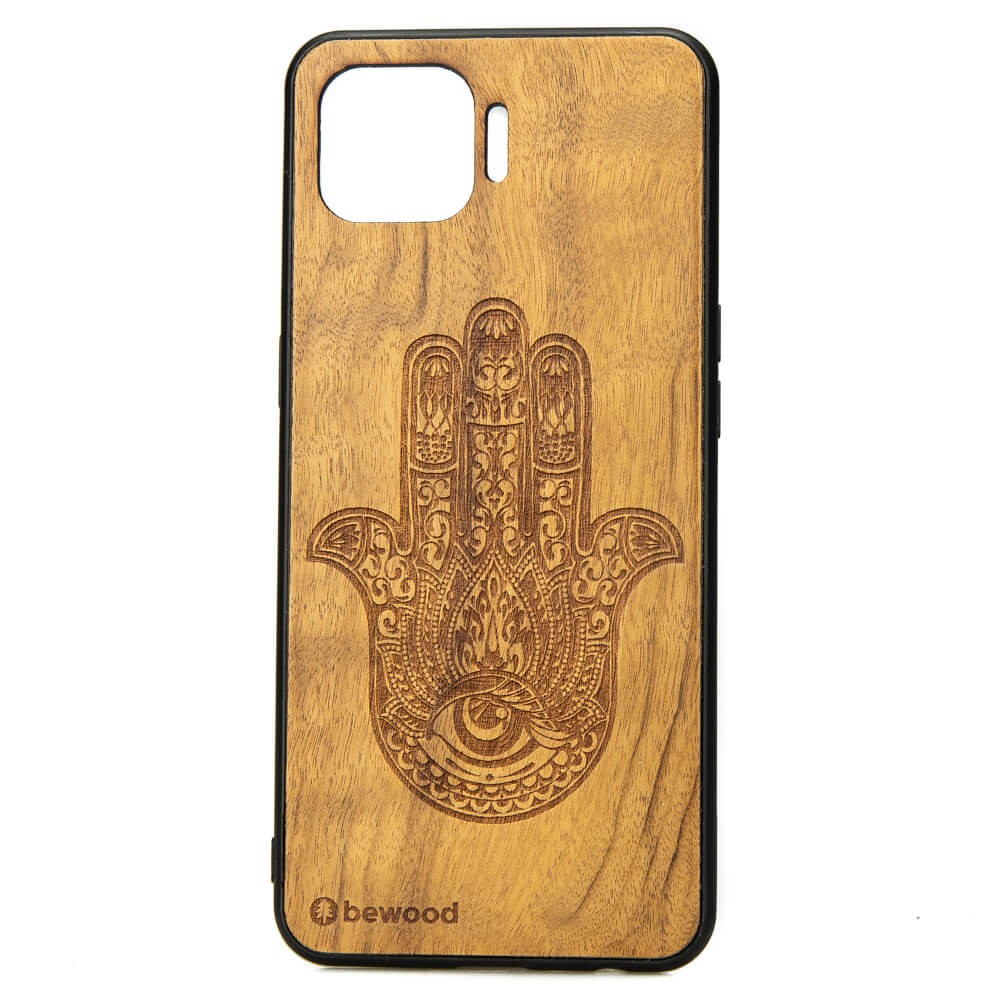 Drewniane Etui OPPO Reno 4 Lite HAMSA IMBUIA (1)