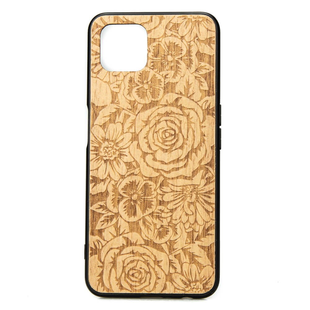 Drewniane Etui OPPO Reno 4 Z RÓŻE ANIEGRE (1)