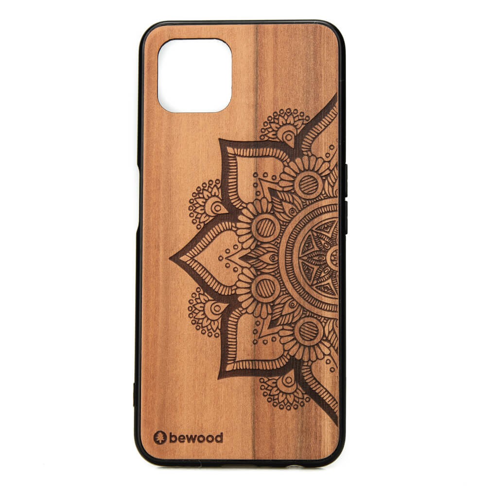 Drewniane Etui OPPO Reno 4 Z MANDALA JABŁOŃ (1)