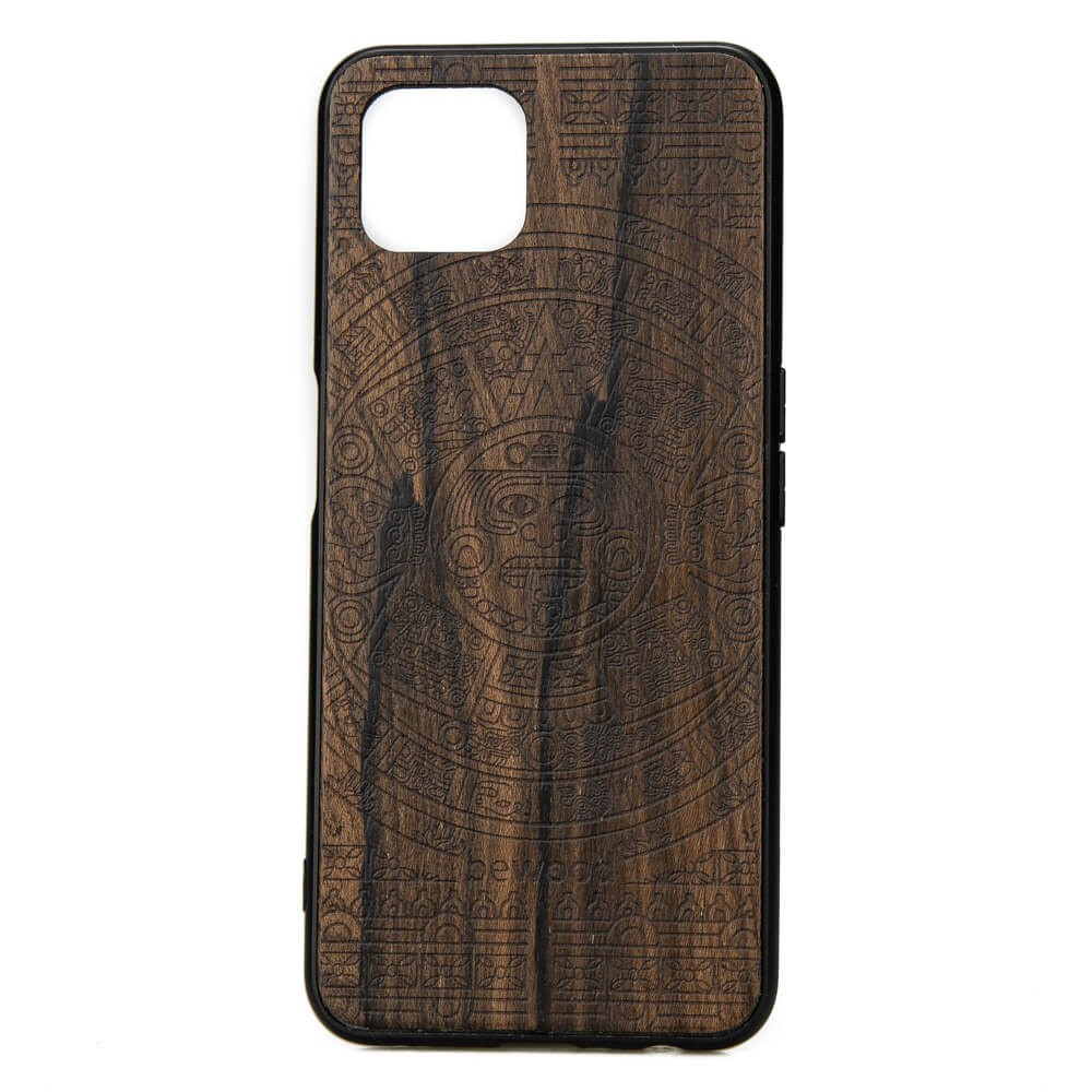 Drewniane Etui OPPO Reno 4 Z KALENDARZ AZTECKI ZIRICOTE (1)
