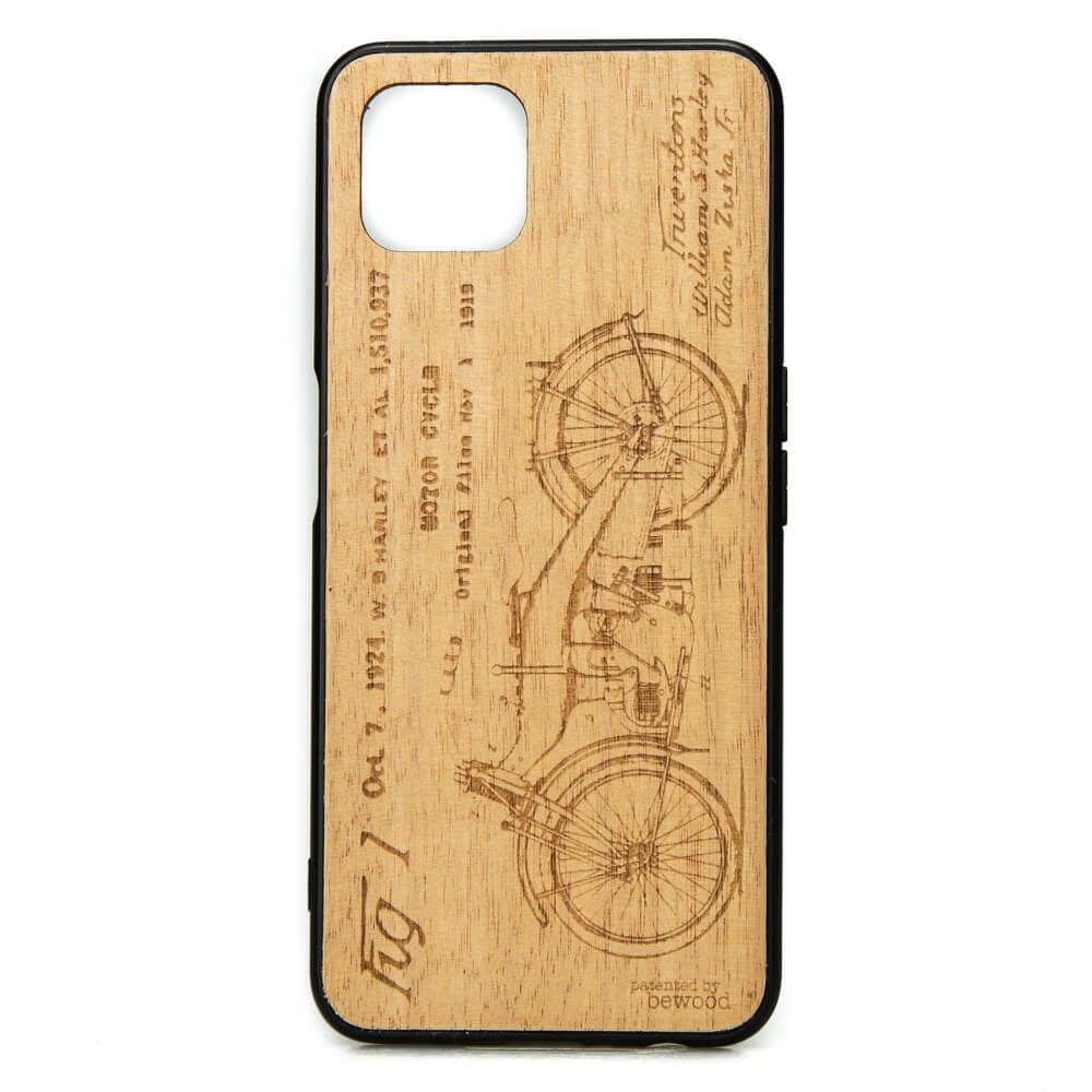Drewniane Etui OPPO Reno 4 Z HARLEY PATENT ANIEGRE (1)