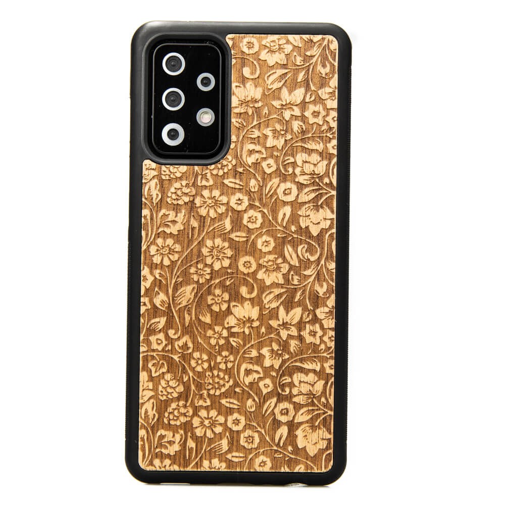 Drewniane Etui na Samsung Galaxy A52/A52s 5G KWIATY POLNE ANIEGRE (1)