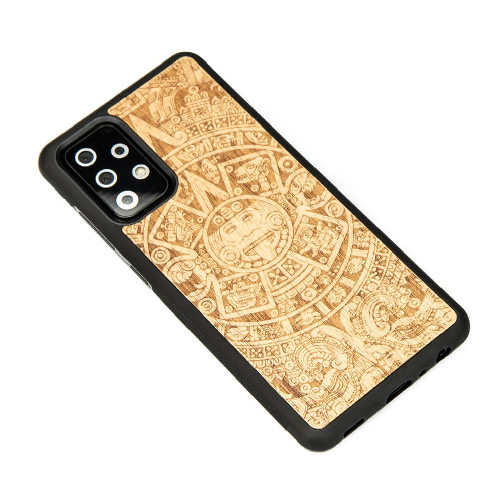 Drewniane Etui na Samsung Galaxy A52/A52s 5G KALENDARZ AZTECKI ANIEGRE (2)