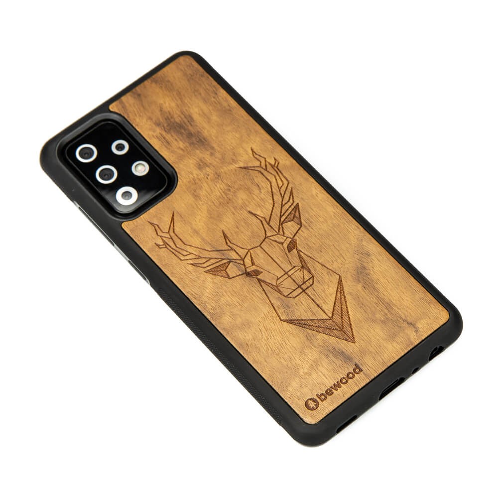 Drewniane Etui na Samsung Galaxy A52/A52s 5G JELEŃ IMBUIA (2)