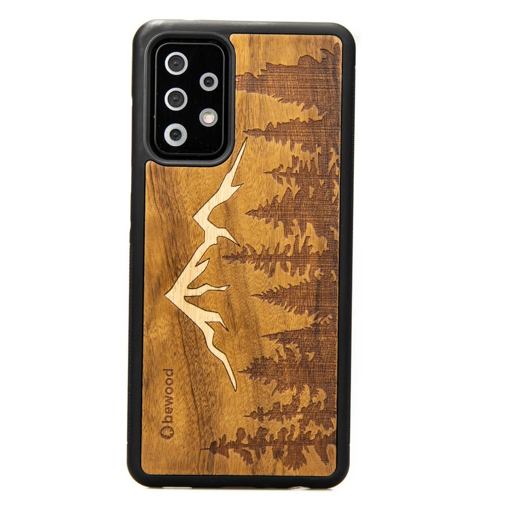 Drewniane Etui na Samsung Galaxy A52/A52s 5G GÓRY IMBUIA (1)
