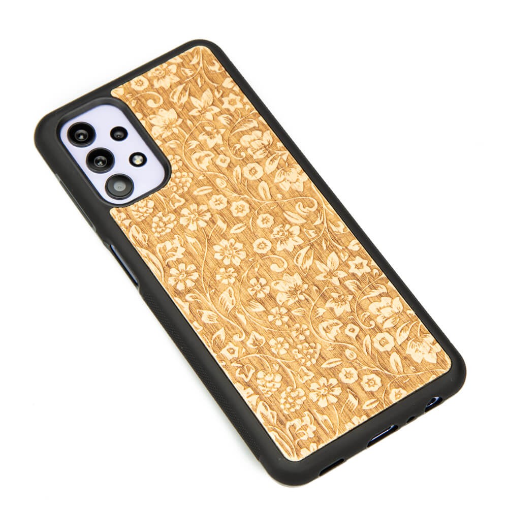 Samsung Galaxy A32 5G Flowers Anigre Wood Case (2)