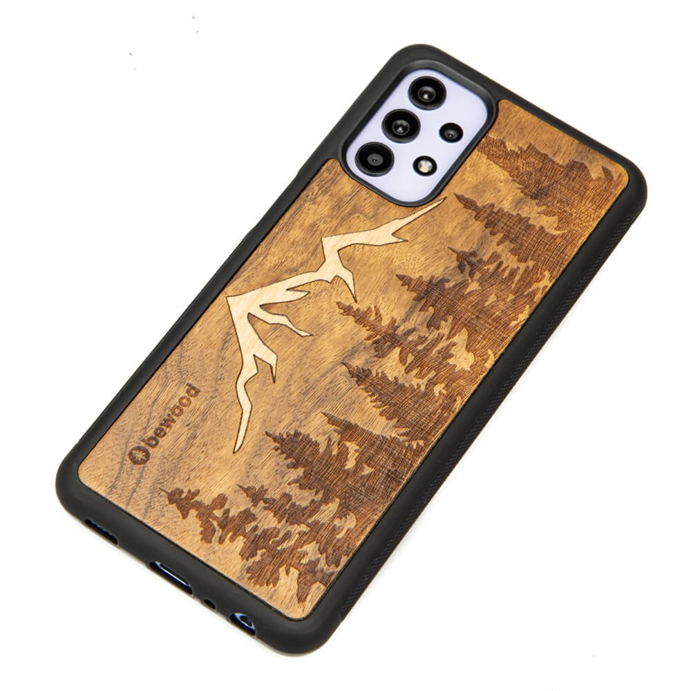 Drewniane Etui na Samsung Galaxy A32 5G GÓRY IMBUIA (2)