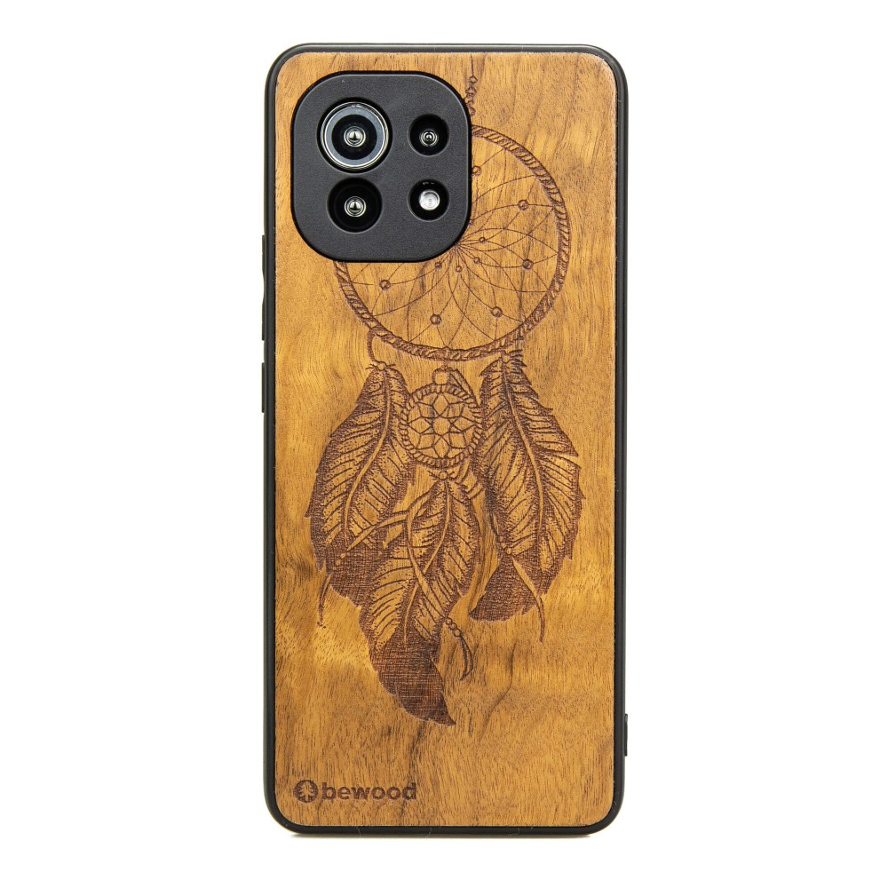 Drewniane Etui Xiaomi Mi 11 Lite / 5G / 5G NE ŁAPACZ SNÓW IMBUIA (1)