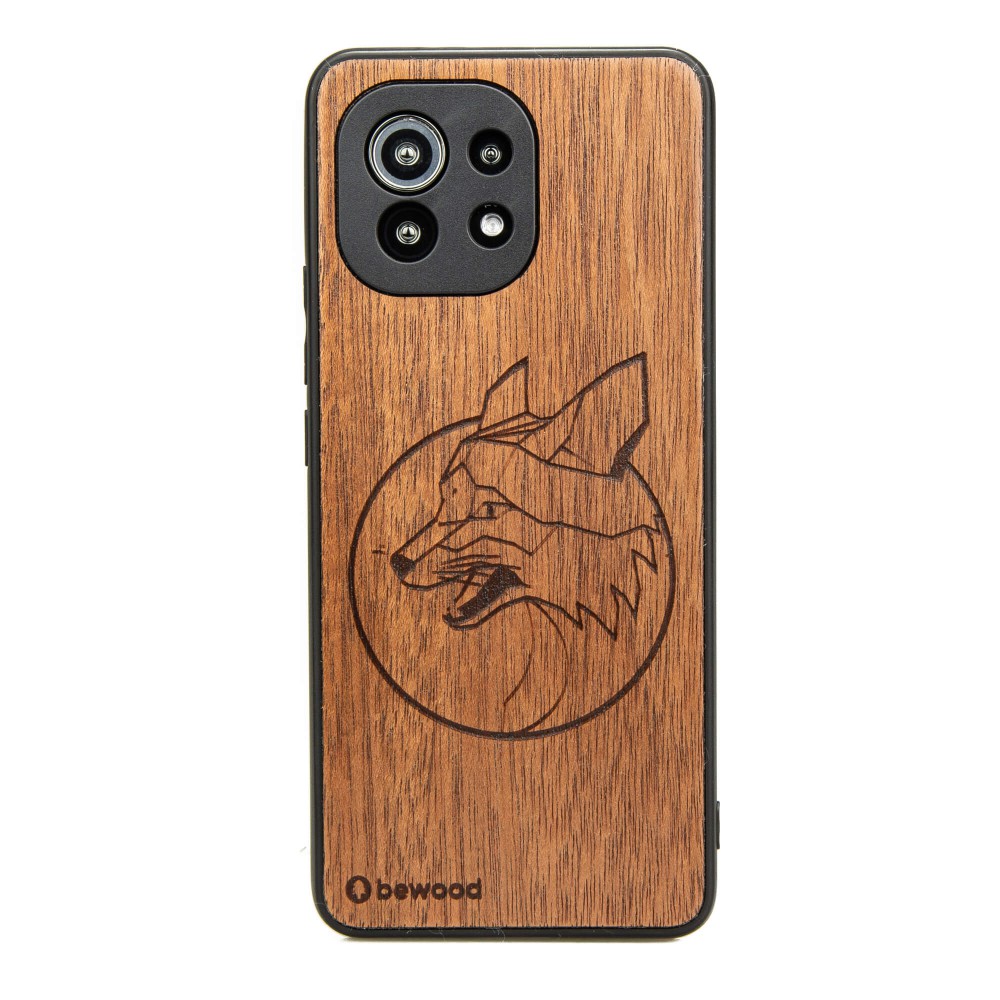 Xiaomi Mi 11 Lite Fox Merbau Wood Case (1)