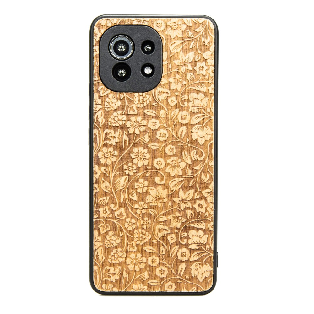 Drewniane Etui Xiaomi Mi 11 Lite / 5G / 5G NE KWIATY POLNE ANIEGRE (1)
