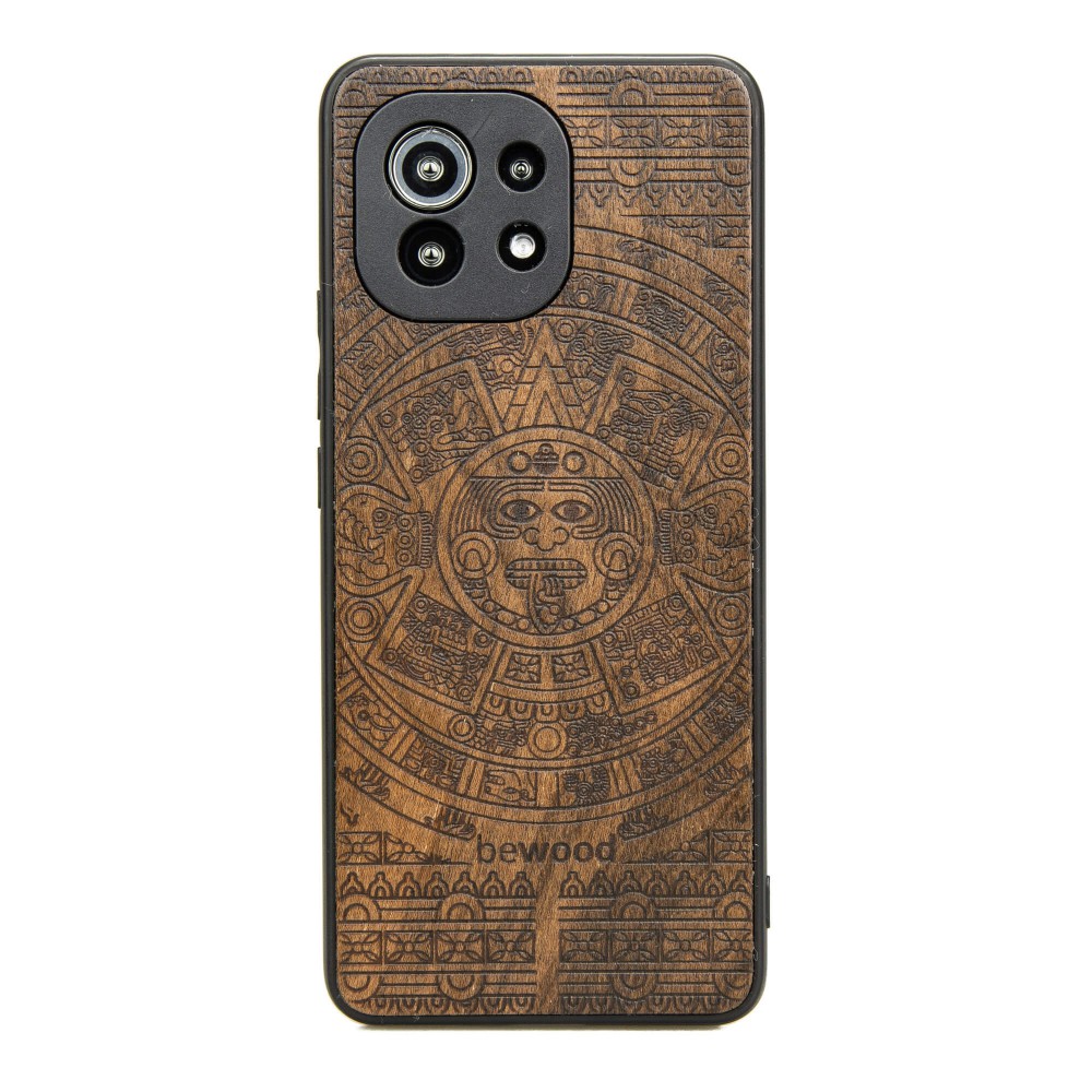 Drewniane Etui Xiaomi Mi 11 Lite / 5G / 5G NE KALENDARZ AZTECKI ZIRICOTE (1)