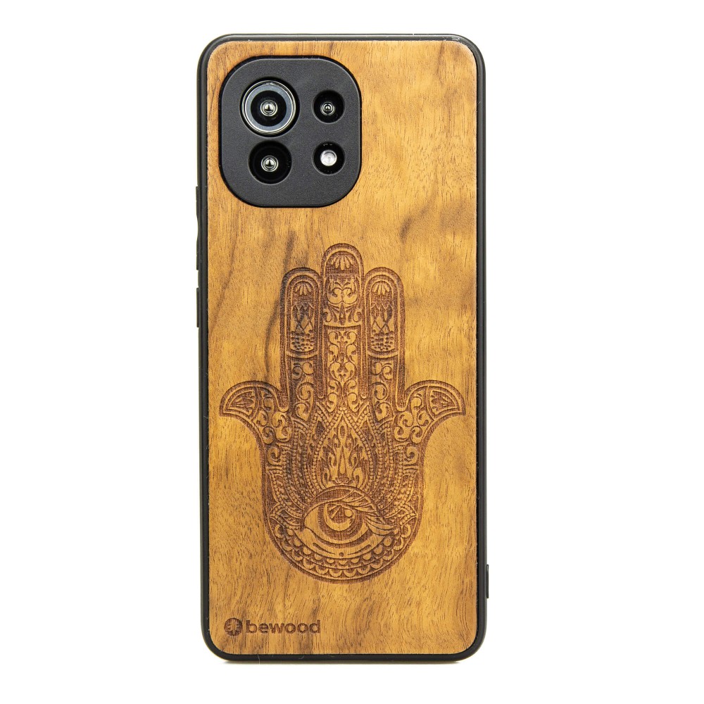 Drewniane Etui Xiaomi Mi 11 Lite / 5G / 5G NE HAMSA IMBUIA (1)