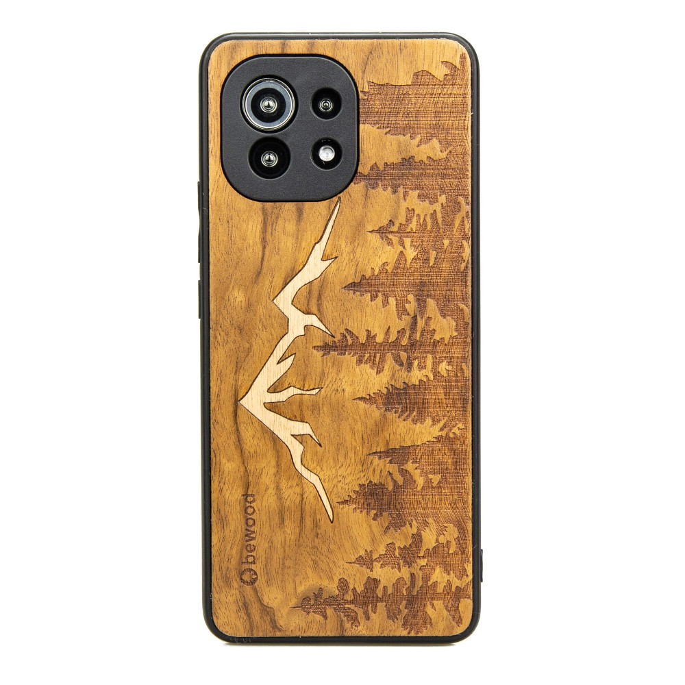 Drewniane Etui Xiaomi Mi 11 Lite / 5G / 5G NE GÓRY IMBUIA (1)