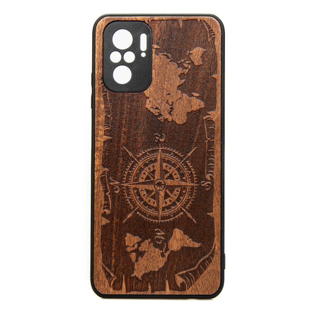 Xiaomi Redmi Note 10 Compass Merbau Wood Case (1)