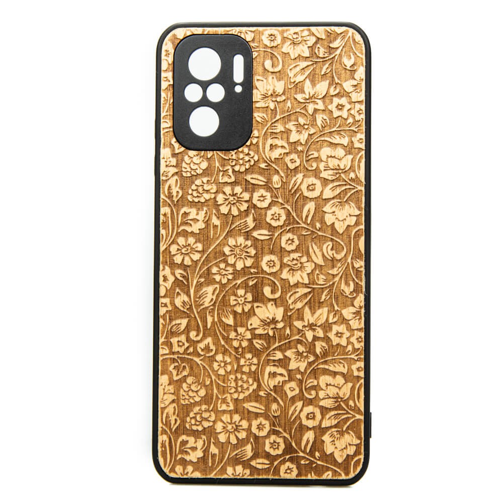 Drewniane Etui Xiaomi Redmi Note 10 KWIATY POLNE ANIEGRE (1)
