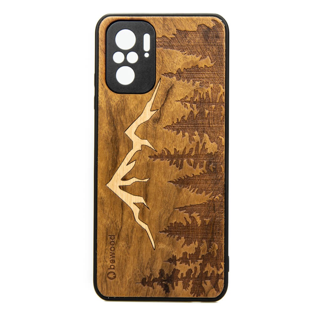 Drewniane Etui Xiaomi Redmi Note 10 GÓRY IMBUIA (1)