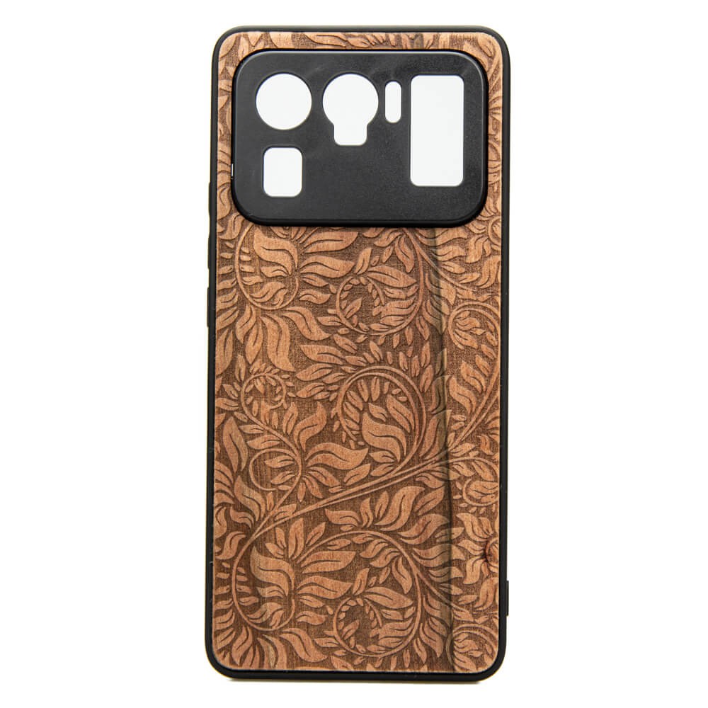 Drewniane Etui Xiaomi Mi 11 Ultra LIŚCIE JABŁOŃ (1)