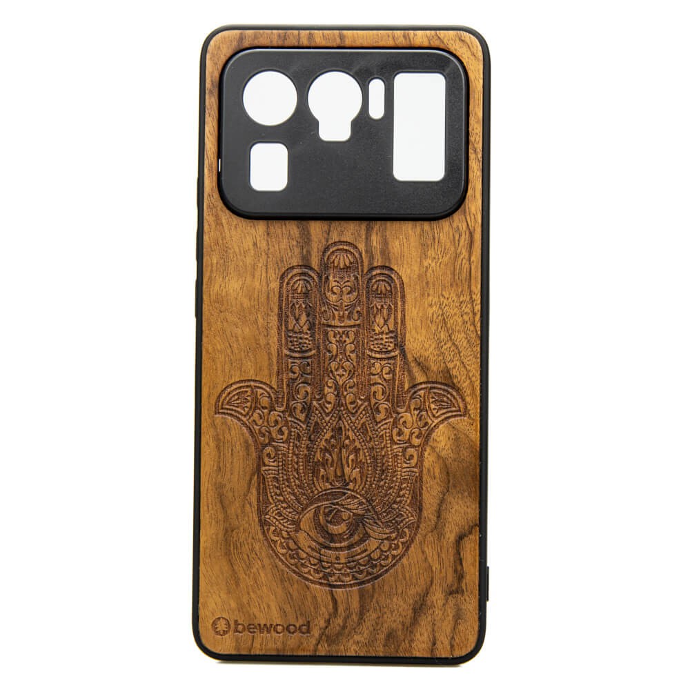 Drewniane Etui Xiaomi Mi 11 Ultra HAMSA IMBUIA (1)