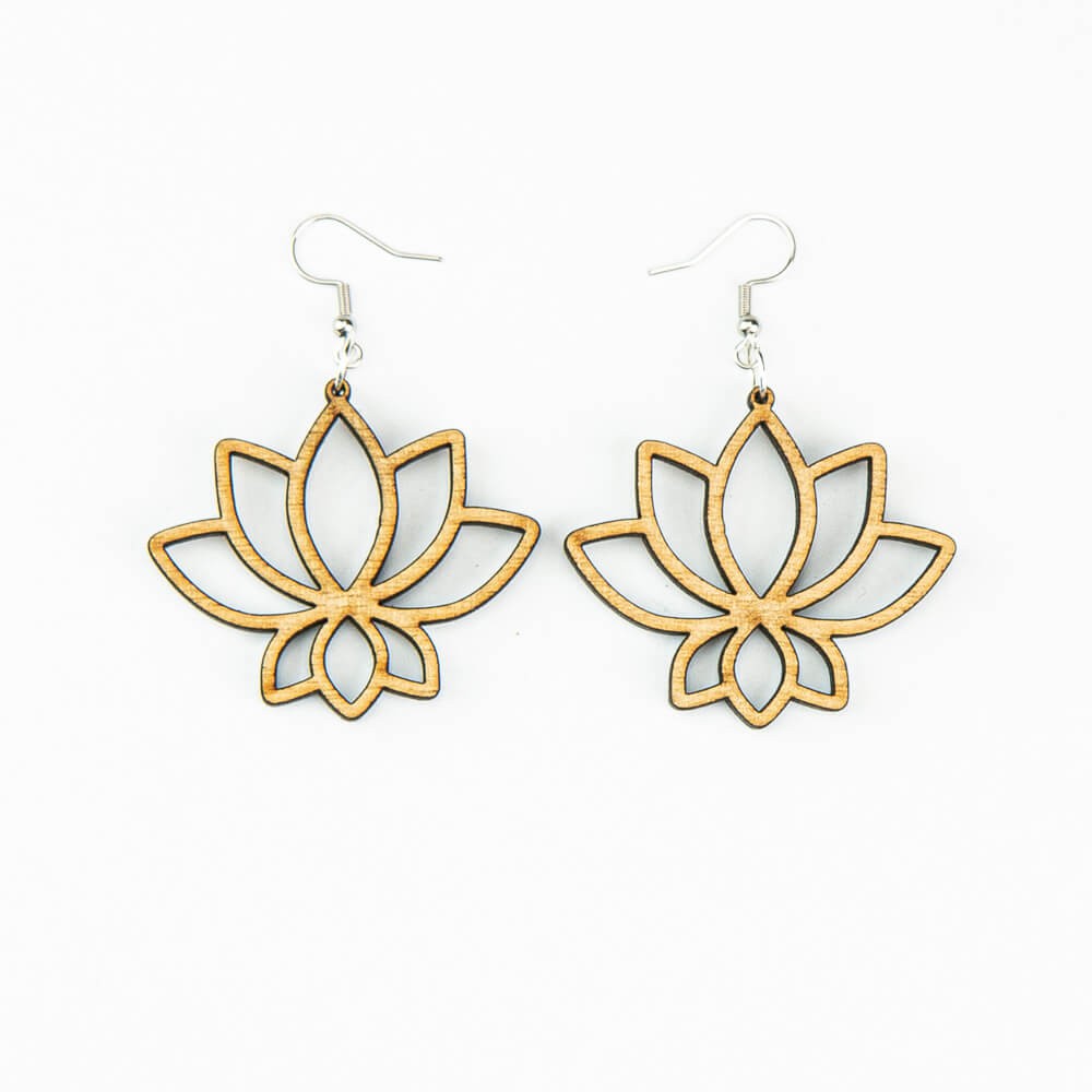 Drewniane kolczyki LOTUS Aniegre (1)