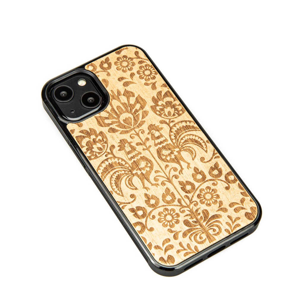 Drewniane Etui na iPhone 13 POLSKI FOLK ANIEGRE (2)