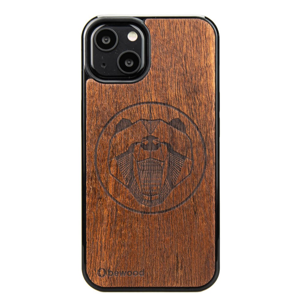 Drewniane Etui na iPhone 13 NIEDŹWIEDŹ MERBAU (1)