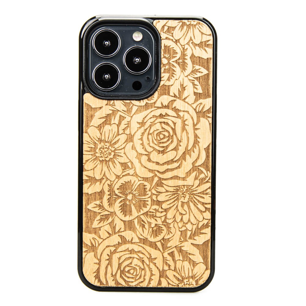 Apple iPhone 13 Pro Roses Anigre Wood Case (1)