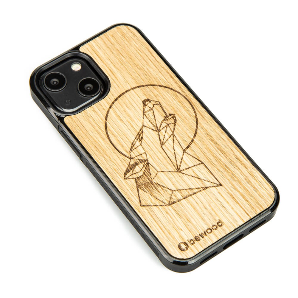 Drewniane Etui na iPhone 13 Mini WILK DĄB (2)