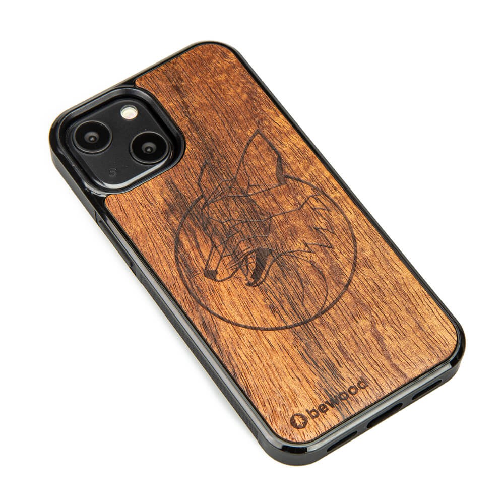Apple iPhone 13 Mini Fox Merbau Wood Case (2)