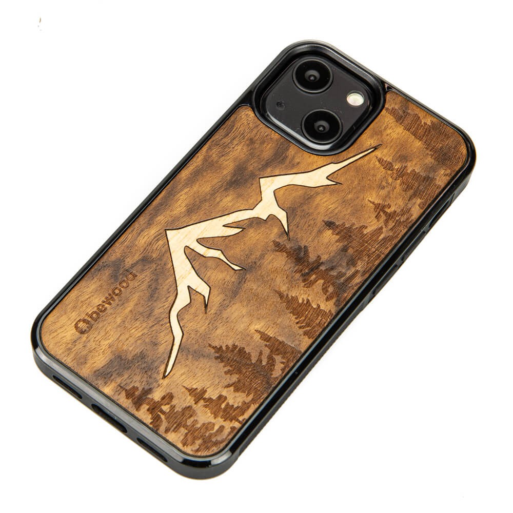 Drewniane Etui na iPhone 13 Mini GÓRY IMBUIA (2)