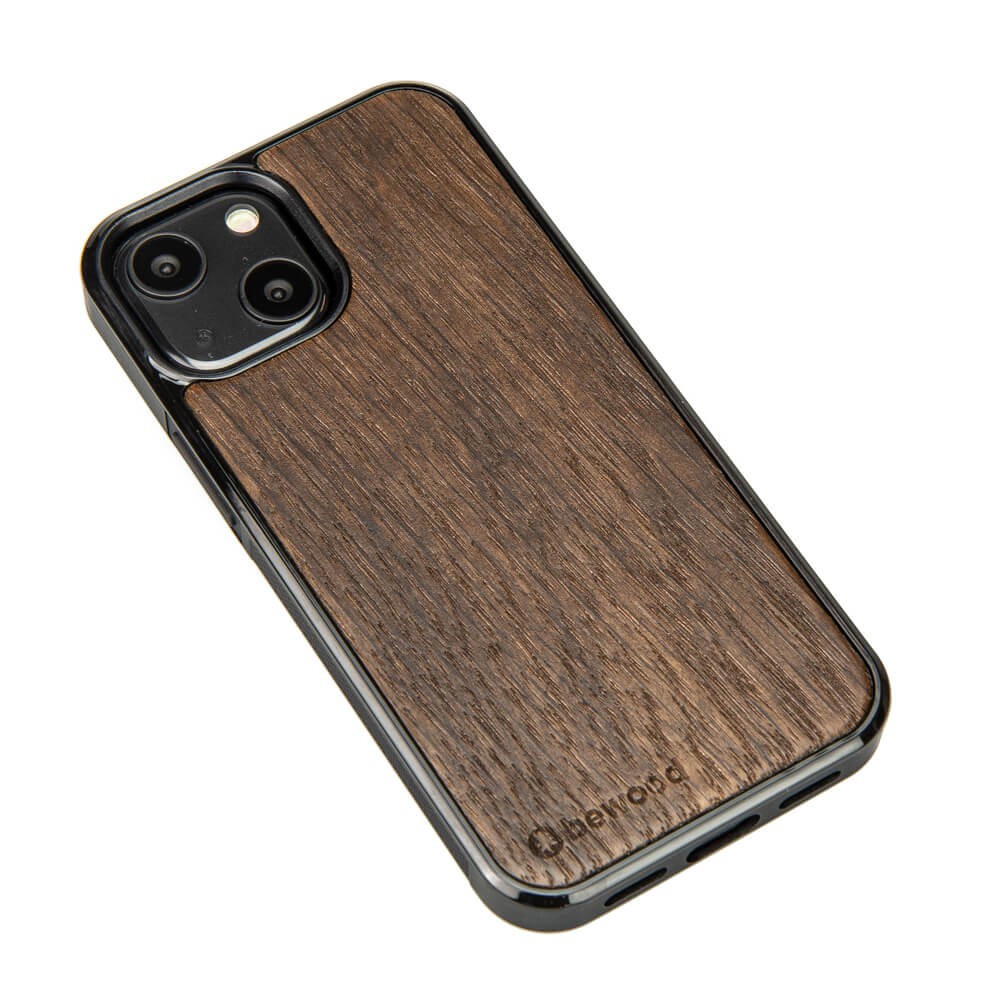 Drewniane Etui na iPhone 13 Mini DĄB WĘDZONY (2)