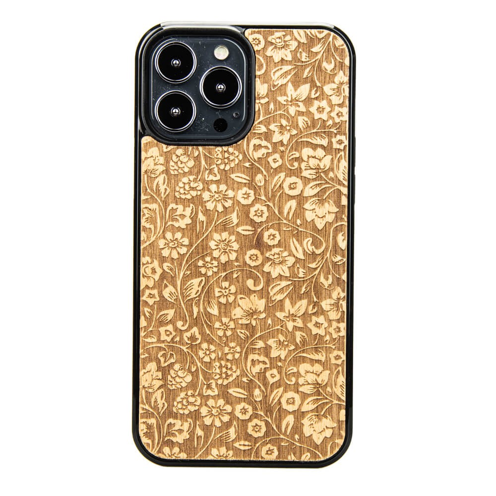 Drewniane Etui na iPhone 13 Pro Max KWIATY POLNE ANIEGRE (1)