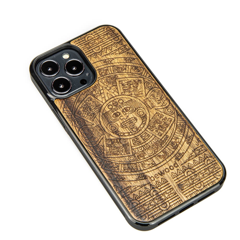 Drewniane Etui na iPhone 13 Pro Max KALENDARZ AZTECKI LIMBA (2)
