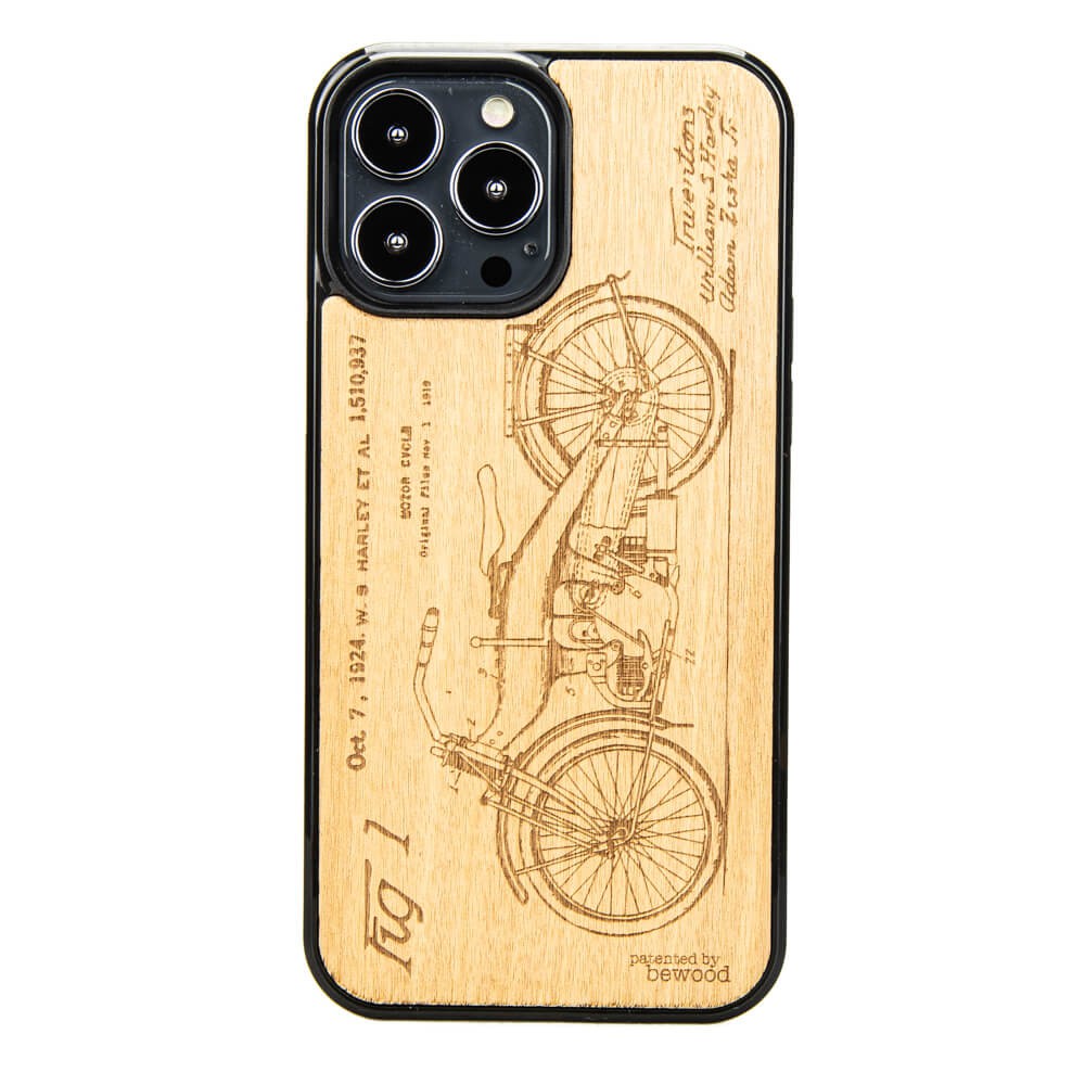 Drewniane Etui na iPhone 13 Pro Max HARLEY PATENT ANIEGRE (1)
