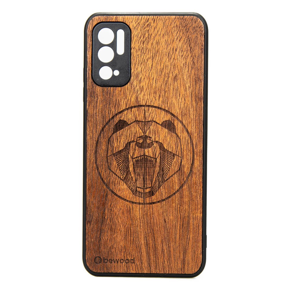Drewniane Etui Xiaomi Redmi Note 10 5G NIEDŹWIEDŹ MERBAU (1)