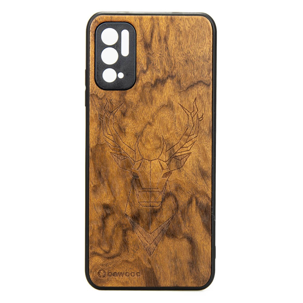 Drewniane Etui Xiaomi Redmi Note 10 5G JELEŃ IMBUIA (1)