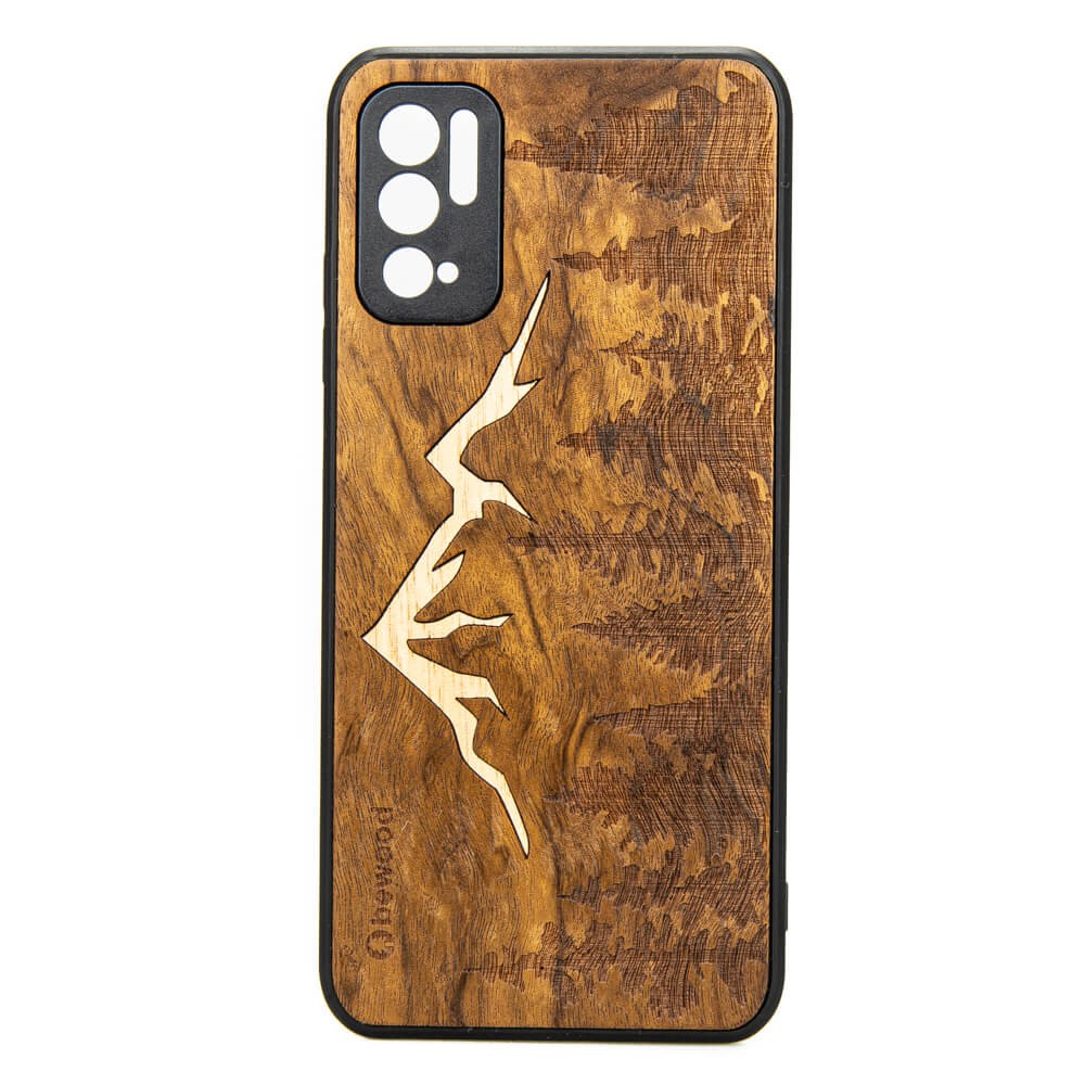 Drewniane Etui Xiaomi Redmi Note 10 5G GÓRY IMBUIA (1)