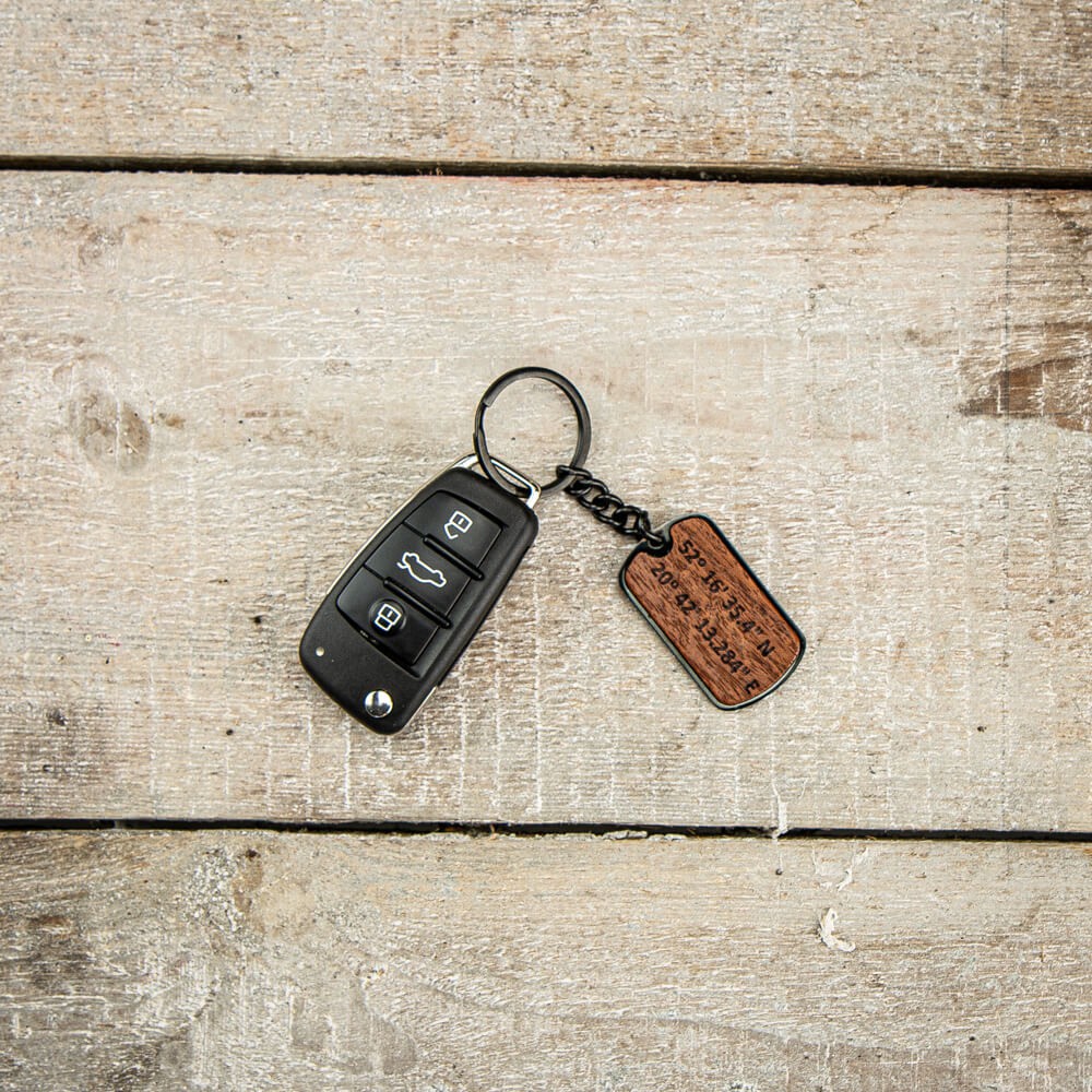 Personalizowany Brelok Bewood - Twój Napis - Czarny (6)