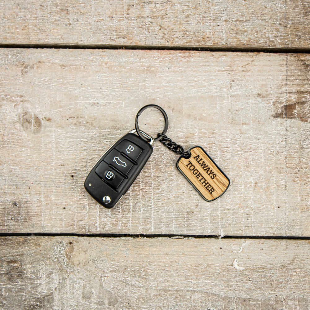 Personalizowany Brelok Bewood - Twój Napis - Czarny (7)