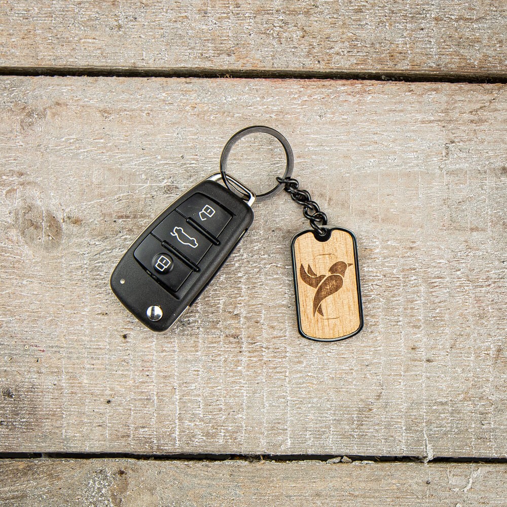 Personalizowany Brelok Bewood - Twoje Logo - Czarny (3)