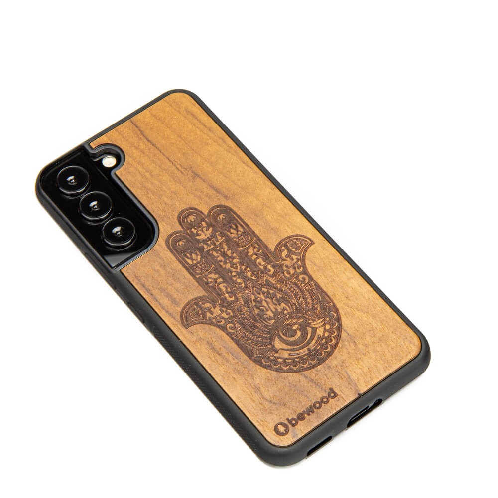 Drewniane Etui na Samsung Galaxy S22 HAMSA IMBUIA (2)