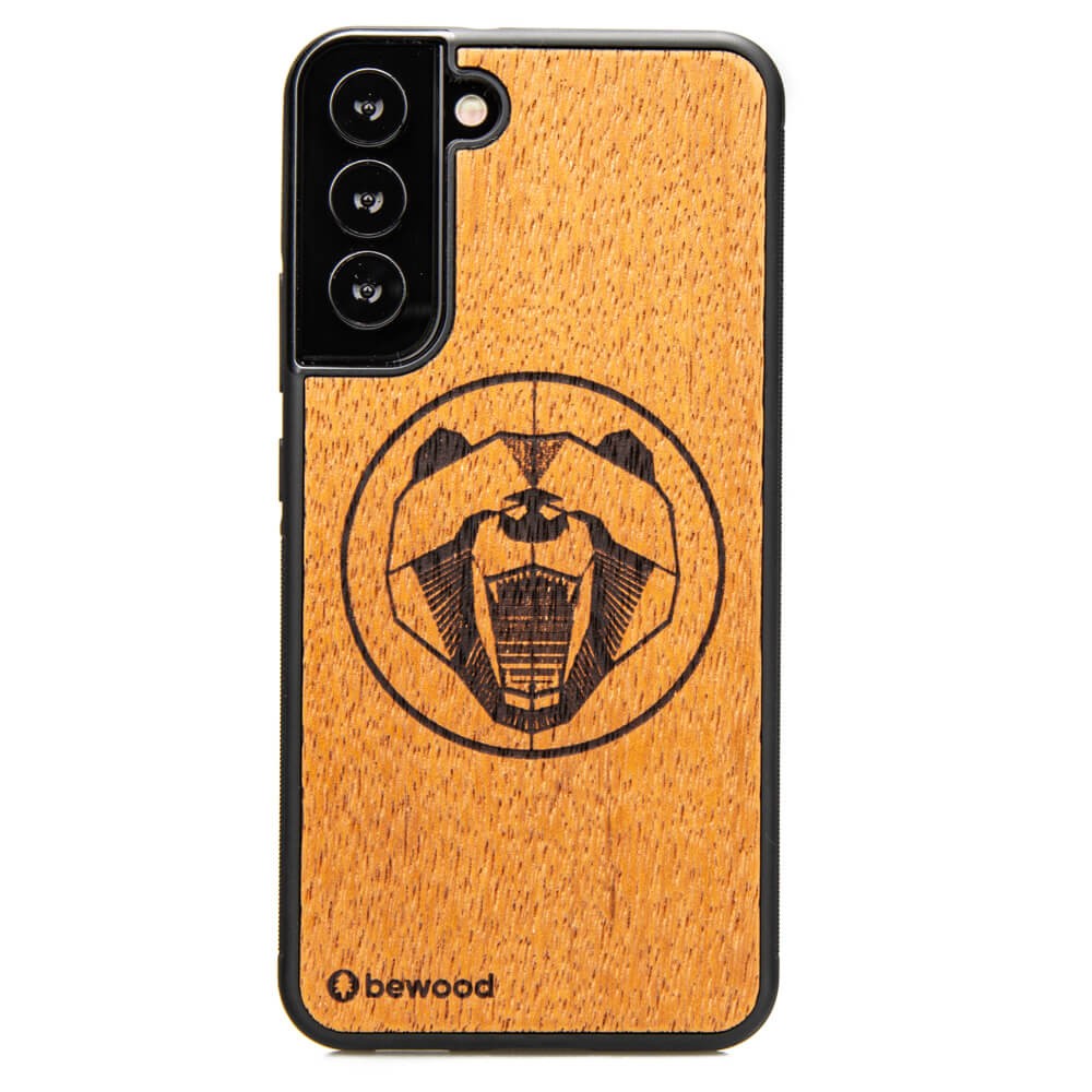 Drewniane Etui na Samsung Galaxy S22 Plus NIEDŹWIEDŹ MERBAU (1)