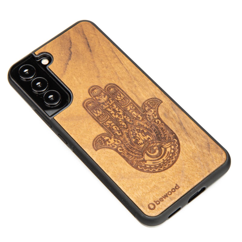 Drewniane Etui na Samsung Galaxy S22 Plus HAMSA IMBUIA (2)