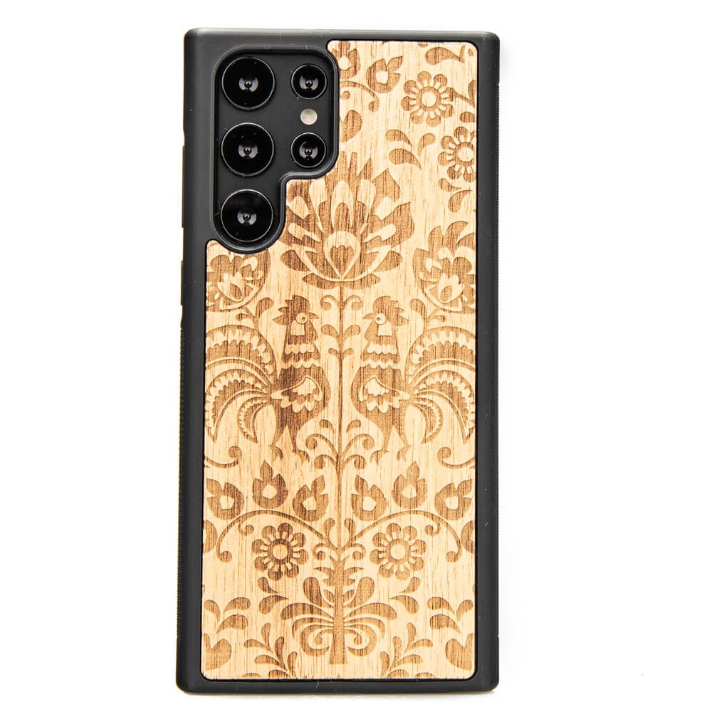 Drewniane Etui na Samsung Galaxy S22 Ultra POLSKI FOLK ANIEGRE (1)
