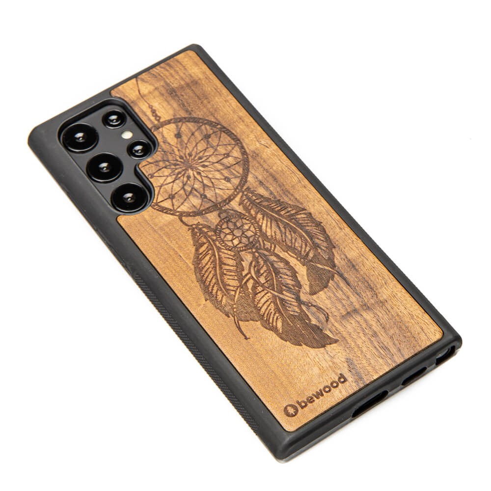Drewniane Etui na Samsung Galaxy S22 Ultra ŁAPACZ SNÓW IMBUIA (2)