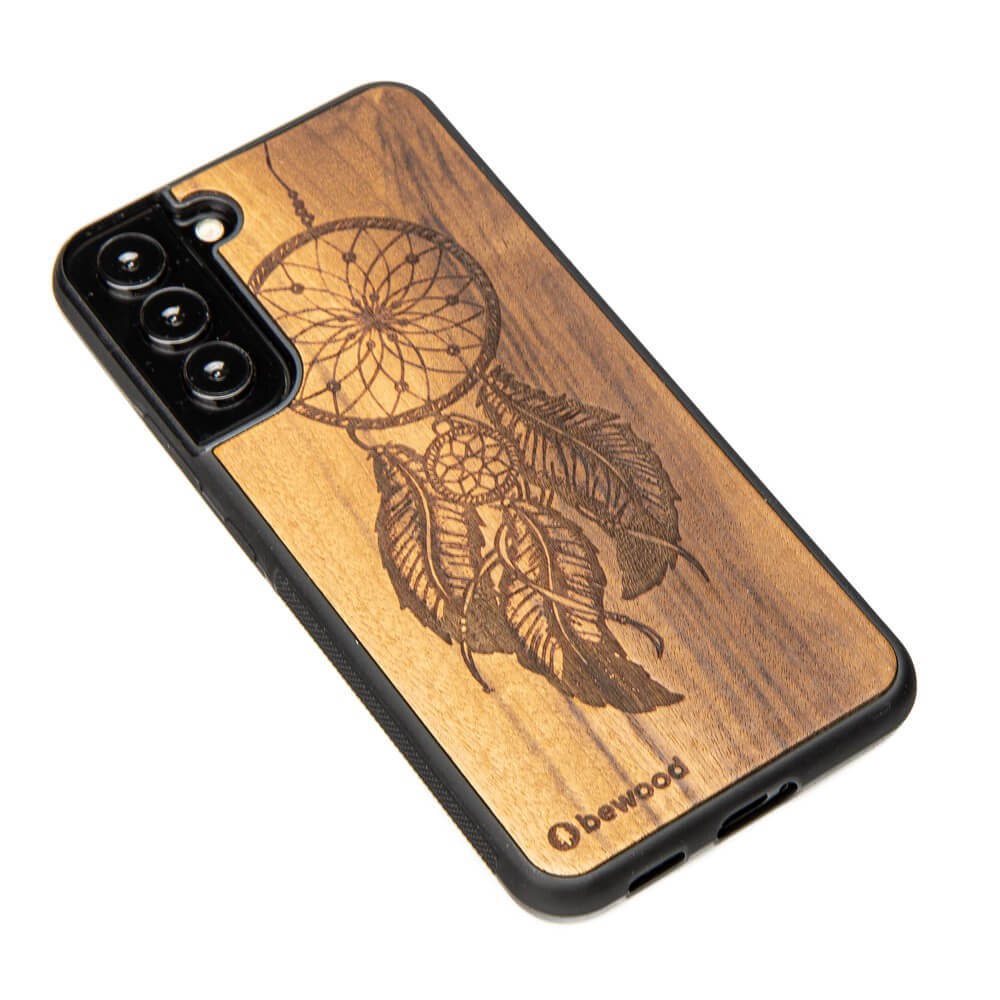 Drewniane Etui na Samsung Galaxy S22 Plus ŁAPACZ SNÓW IMBUIA (2)