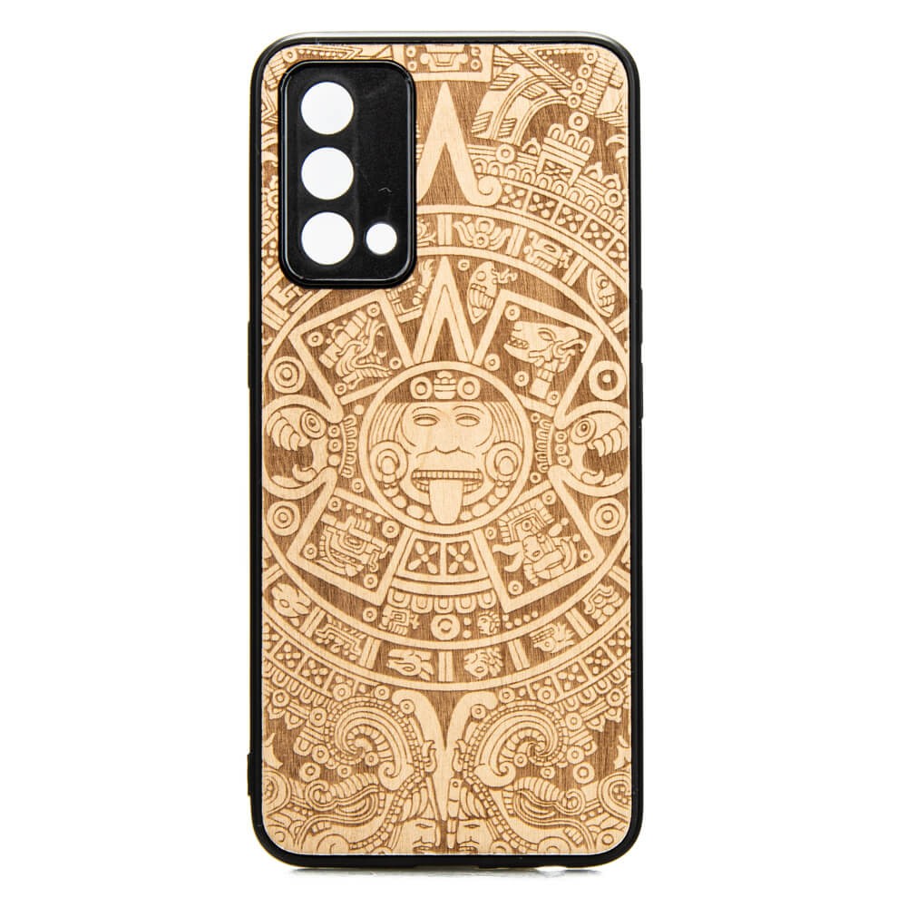 Realme GT Master Edition Aztec Calendar Anigre Wood Case (1)